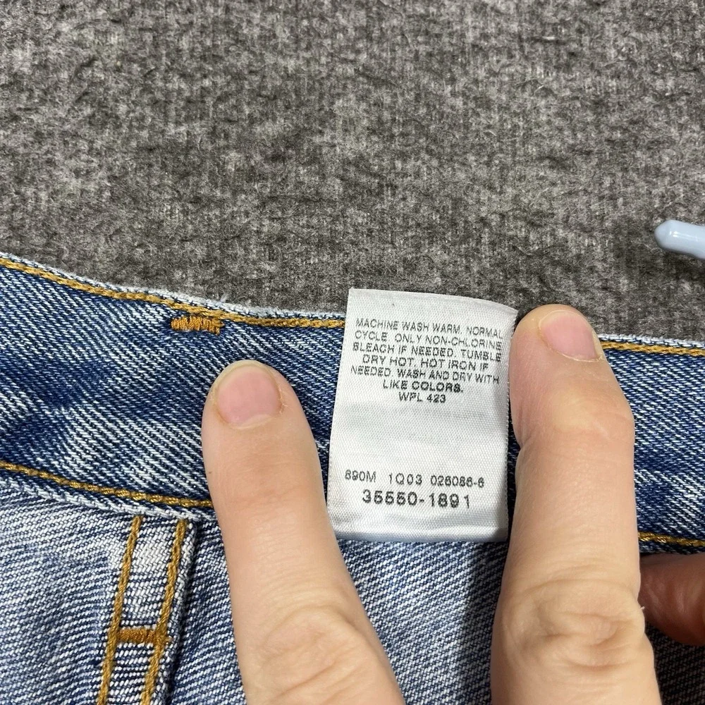 Vtg Levis 550 Denim Shorts Mens 36 (Fits 35)‎ Faded Denim Relaxed Jorts Y2K 9